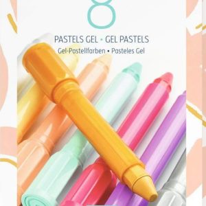8 Lápices Gel Pasteles