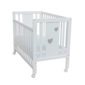 Cuna Colecho Corazones gris