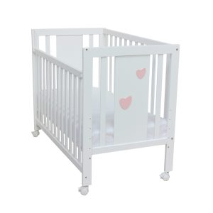 Cuna Colecho Corazones rosa