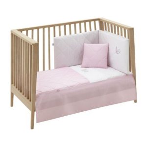 JUEGO DE CUNA 2 PZAS. FUNDA NORDICA ESSENTIA ROSA CAMBRASS