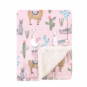 Manta de felpa y sherpa para bebes – LLAMAS