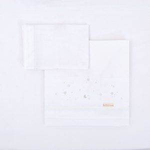 SABANAS FRANELA CUNA NIGHT ROSA BIMBIDREAMS