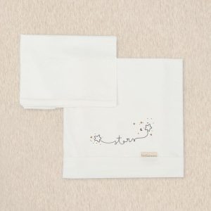 SABANAS DE PUNTO CUNA STARS B/LINO BIMBIDREAMS